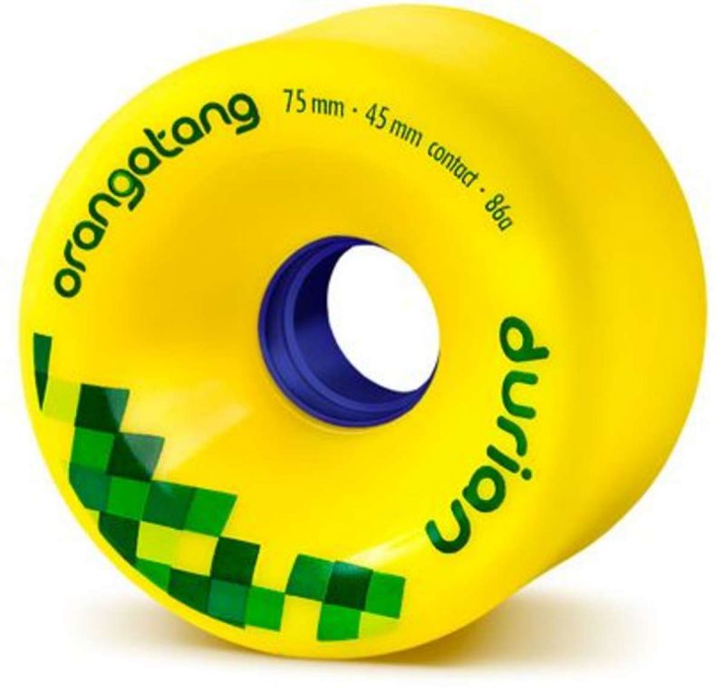 ORANGATANG Durian - 75mm 86a Yellow Longboard Wheels