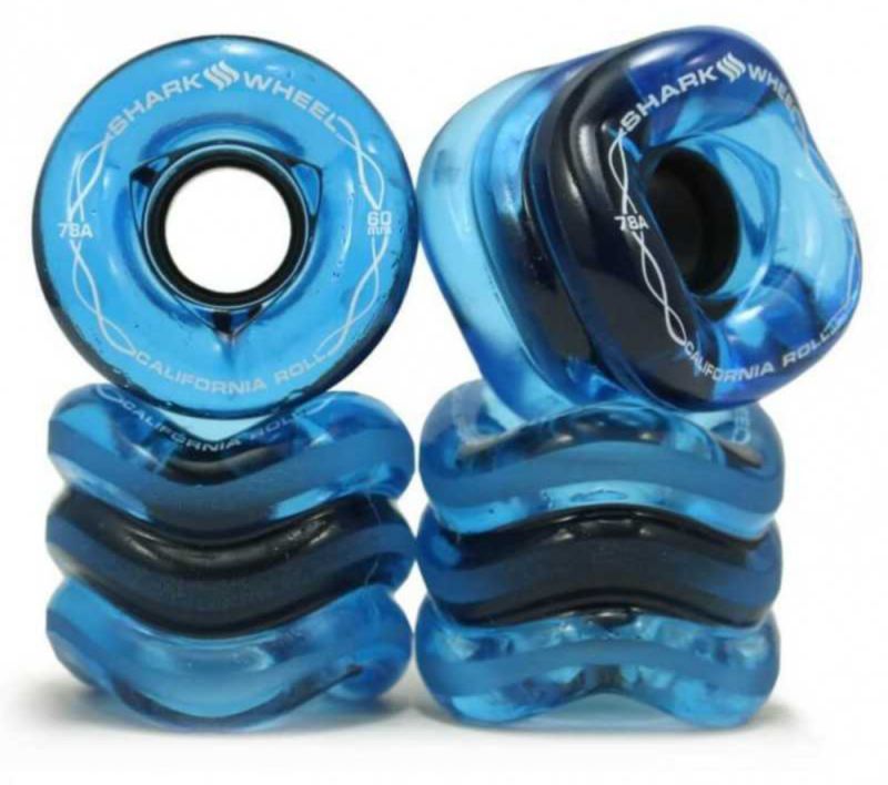 SHARK WHEELS California Roll 60mm 78a Transparent Blue