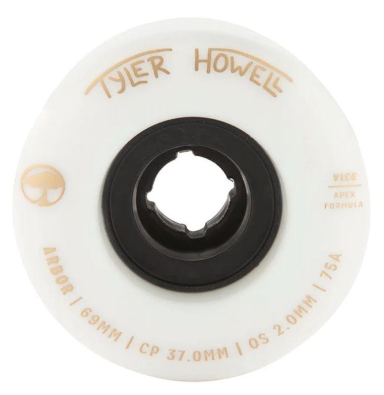 ARBOR Vice - Tyler Howell - 69mm 75a White - Longboard Rollen