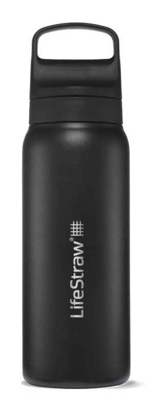 LIFESTRAW Go Steel 700ml Nordic Noir - Edelstahlflasche mit Filter