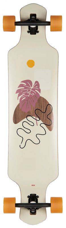 GLOBE Geminon 40" - Walnut/Monstera - Longboard Komplett