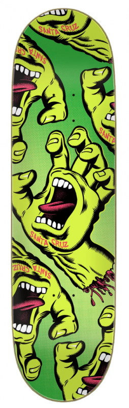 SANTA CRUZ Crowded Hand 8,5 Green - Skateboard Deck
