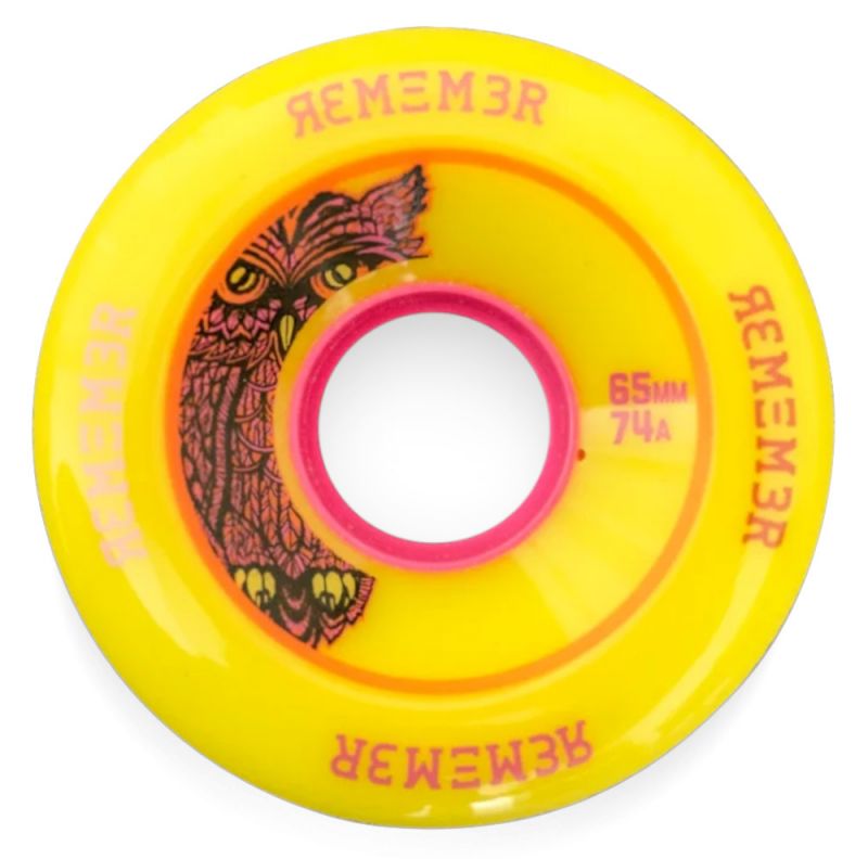 REMEMBER Lil Hoot 74a 65mm Yellow - Longboard Rollen