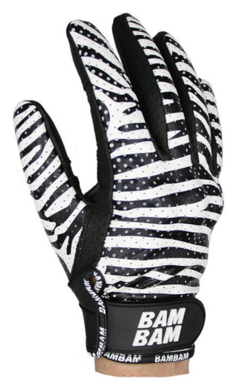 BAM BAM Leather Gloves Zebra - Slidehandschuhe