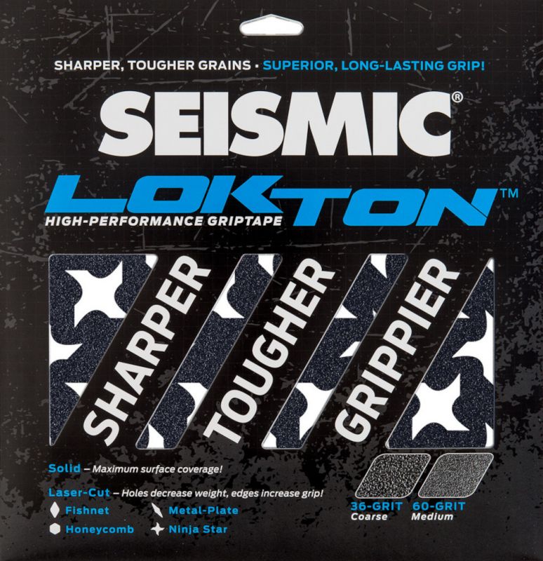 SEISMIC Lokton 60-Grit Griptape Sheets (3er Pack) - Ninja