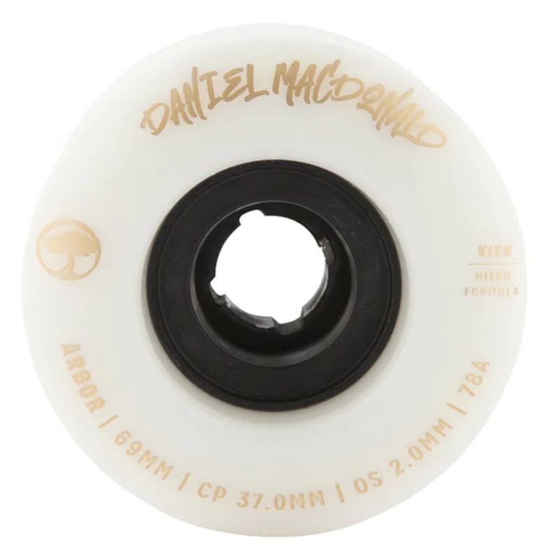 ARBOR Vice - Daniel MacDonald - 69mm 78a White - Longboard Rollen