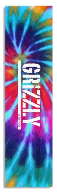 GRIZZLY Tie-Dye Stamp Griptape Blue/Red - 9" x 33"