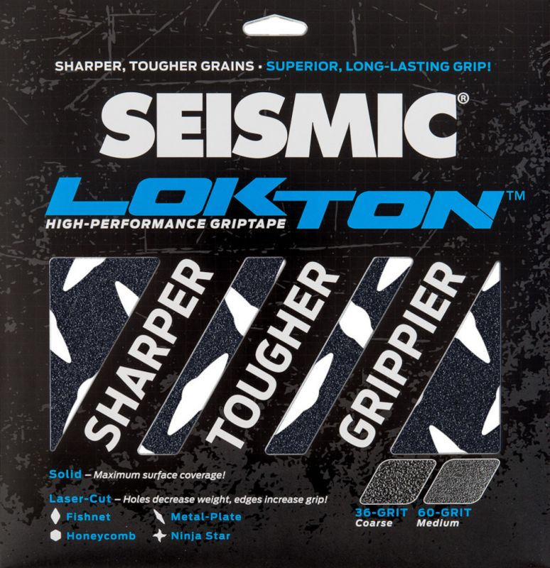 SEISMIC Lokton 60-Grit Griptape Sheets (3er Pack) - Metal Plate