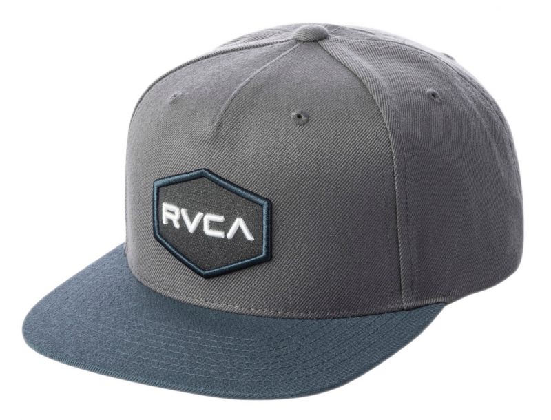 RVCA Commonwealth Snapback - Grey/Blue