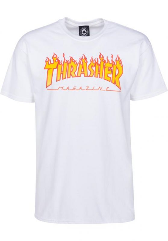 THRASHER Flame T-Shirt White