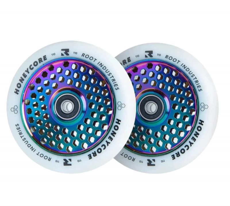 ROOT INDUSTRIES Honeycore 110mm Neochrome/White - 2-Pack Stunt Scooter Rollen