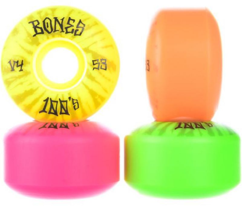 BONES WHEELS 100's Party Pack #5 100A 52mm V4 Wide Black - Skateboard Rollen