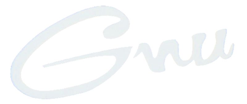 GNU Logo Die Cut White - Aufkleber
