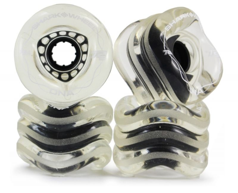 SHARK WHEELS DNA 72mm 78a - Clear Black