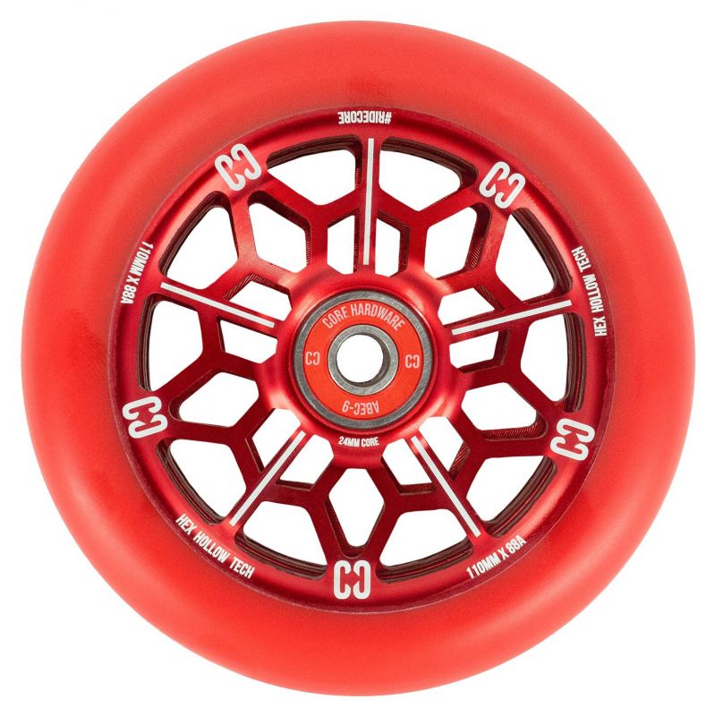 CORE Hex Hollow 110mm - Red - Stuntscooter Rolle
