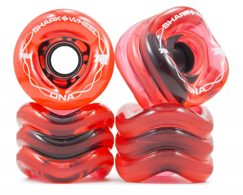 SHARK WHEELS DNA 72mm 78a - Transparent Red