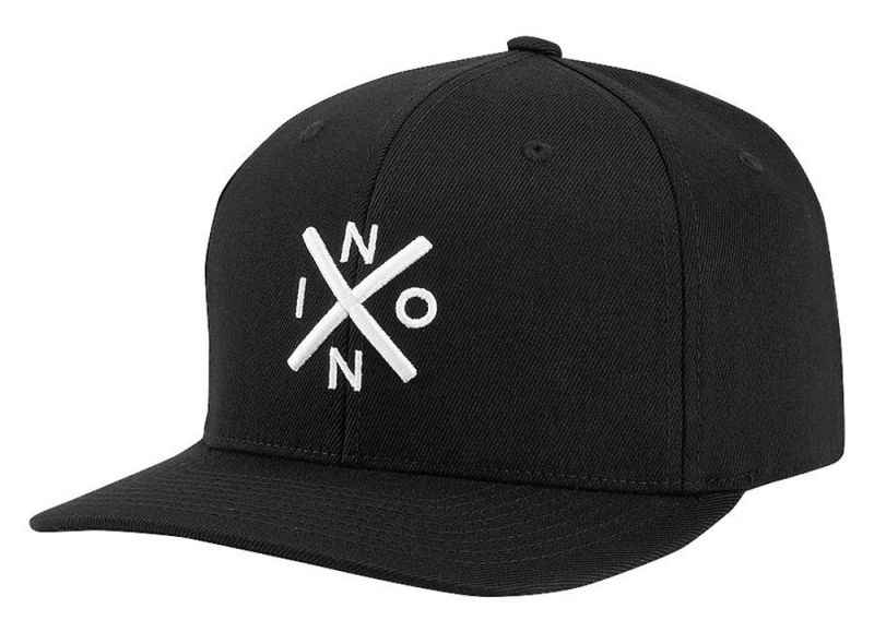 NIXON Exchange Flex Fit Cap- S/M - Black/White