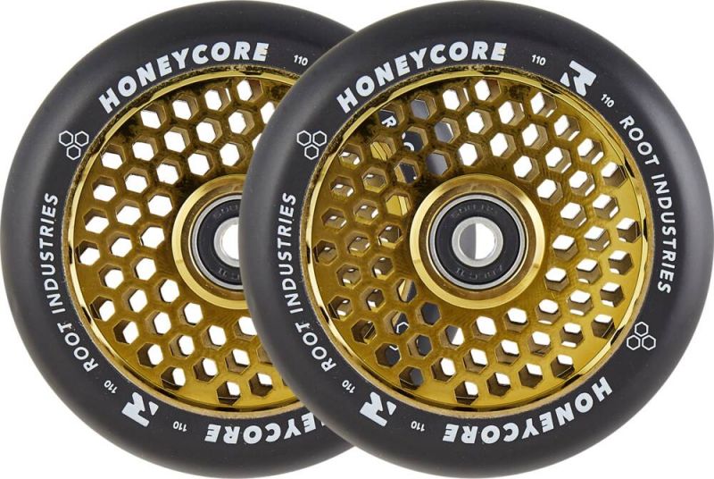 ROOT INDUSTRIES Honeycore 110mm Gold - 2-Pack Stunt Scooter Rollen
