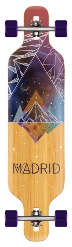MADRID Trance 40" Space Mountain Bamboo - Longboard Komplett