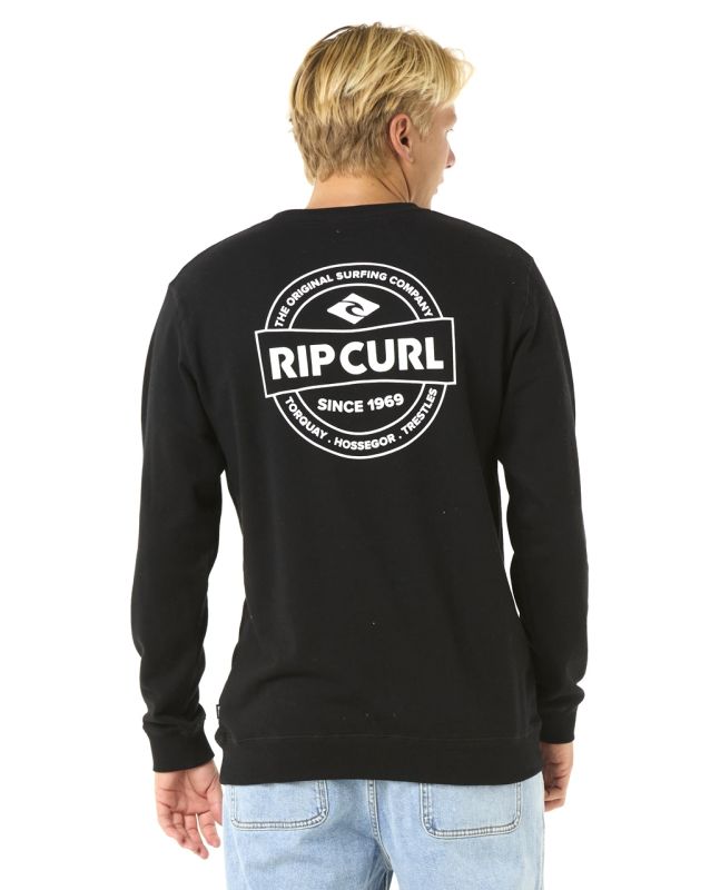 RIP CURL Stapler Crew Sweatshirt Black - XXL