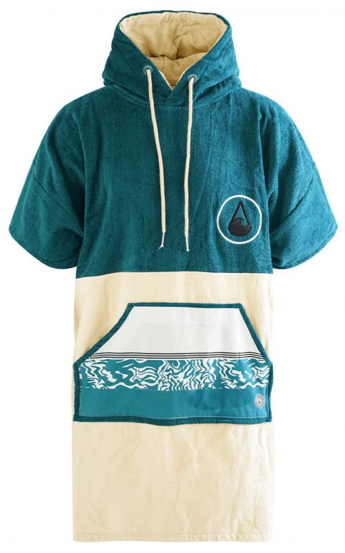 WAVE HAWAII Poncho Petrol (Größe M) - Surf Poncho