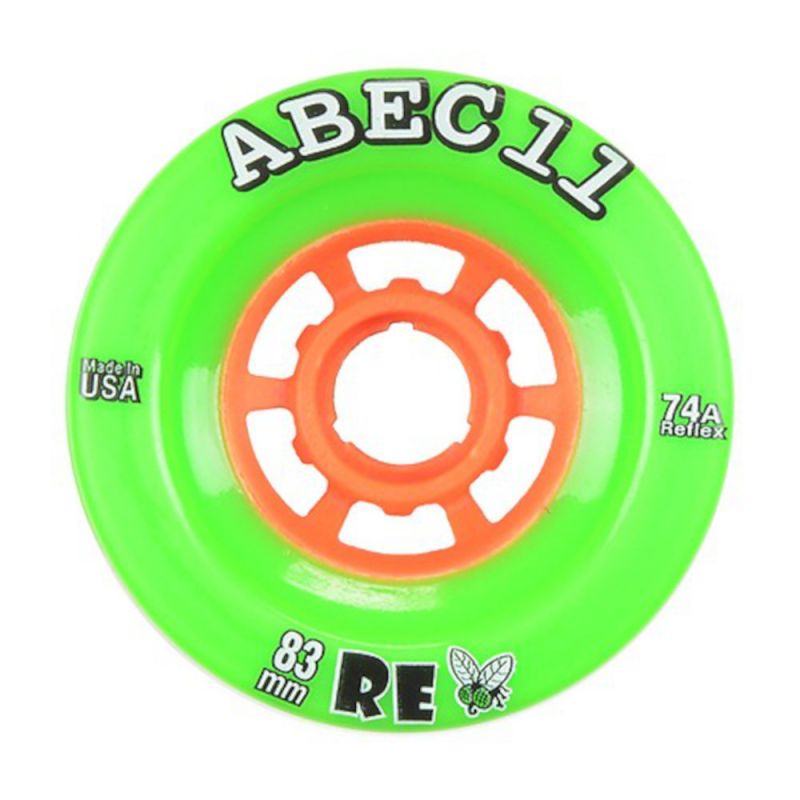 ABEC 11 Refly 83mm 74a Lime - Longboardrollen