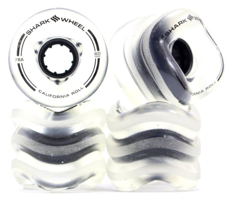 SHARK WHEELS California Roll 60mm 78a - Clear Black