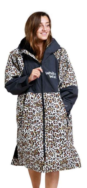 WHITE WATER Adults Hard Shell Robe - Leopard Print