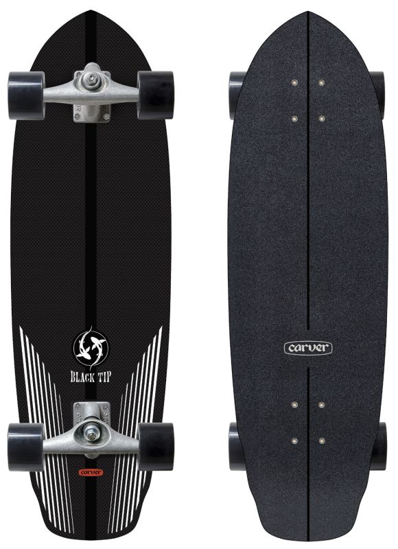CARVER Black Tip Carbon Fiber 32.5“ CX - Surfskate Komplett