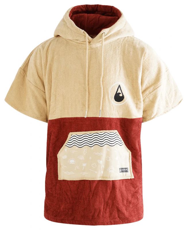 WAVE HAWAII Poncho Dunas, Velours (Größe XS) - Surf Poncho