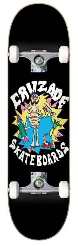 CRUZADE Chop 8" Black - Skateboard Komplett