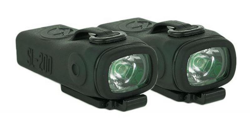 SHREDLIGHTS SL-200 2-Pack - Front with brackets - Scheinwerfer für Skate-/Longboards