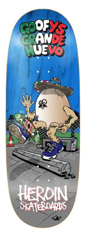 HEROIN SKATEBOARDS Le Goofs Grande Huevo 10.75" - Skateboard Deck