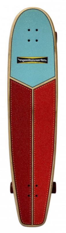 HAMBOARDS Huntington Hop Carving 45" Surfskate - Light Blue Orange Red - Longboard Komplett