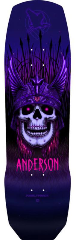 POWELL PERALTA Andy Anderson Heron Skull 8.45" Purple - Skateboard Deck